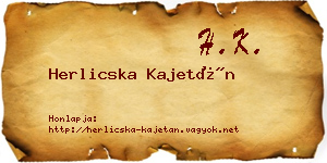 Herlicska Kajetán névjegykártya
